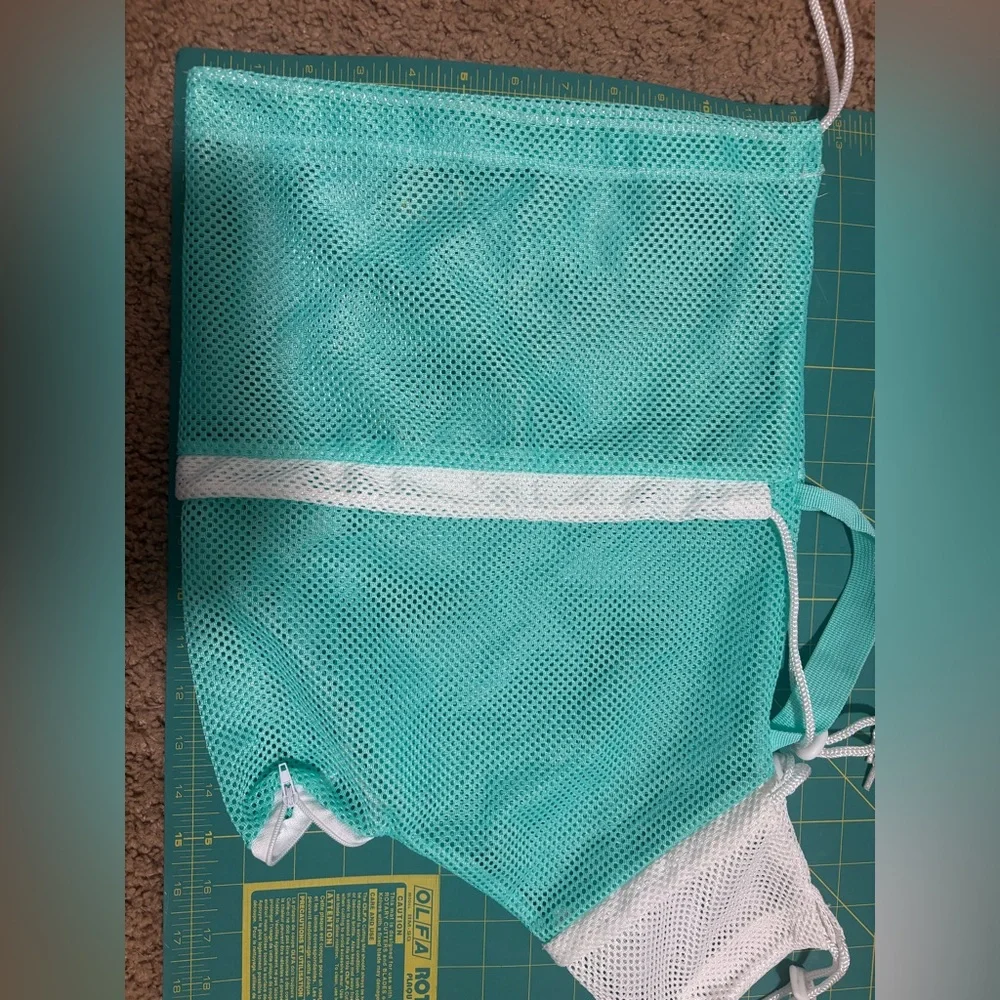 Teal Cat Bathing Bag NWOT